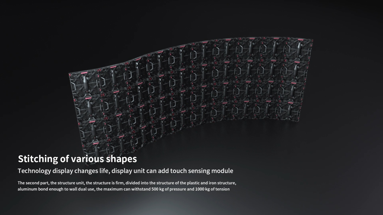 Customized Die Casting Rental LED Display Creative Slicing